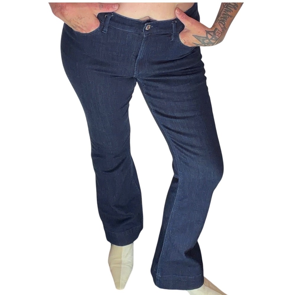 Dynamite Ruby Bootcut Jeans High Rise Dark Indigo Flare Denim Y2K Style Sz 8 29